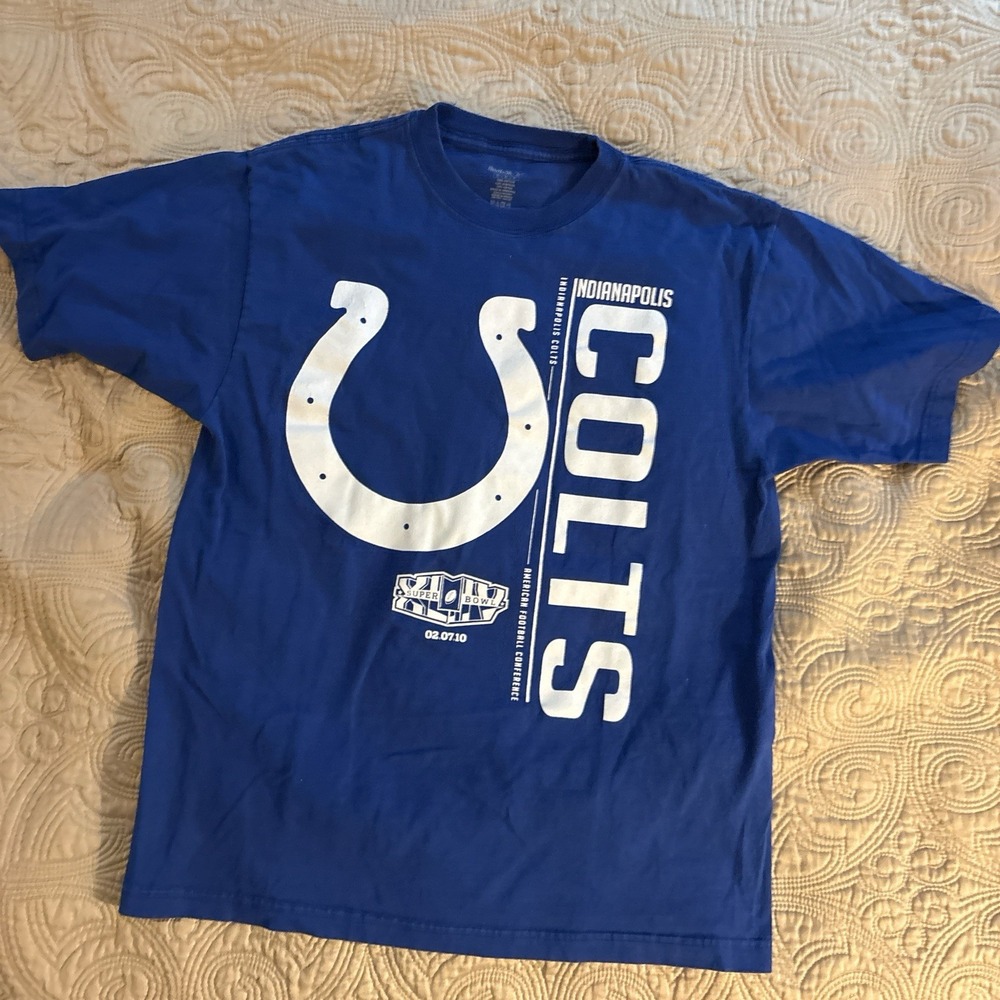 Reebok Super Bowl XLIV Indianapolis Colts T-Shirt Men's Medium